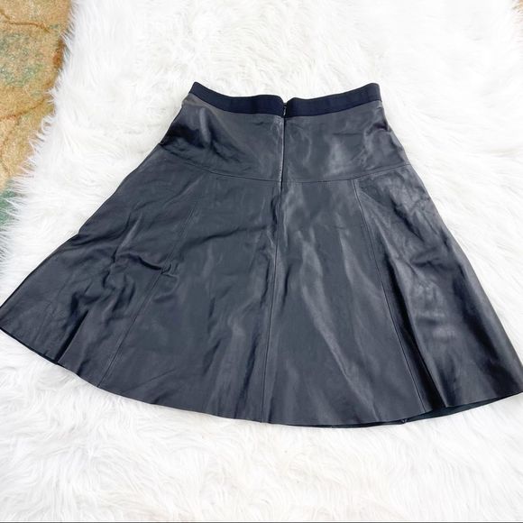 Vince Lamb Leather A-Line Skirt - Picture 3 of 7